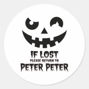 Peter Pumpkin Eater Halloween Paarkostüm Runder Aufkleber