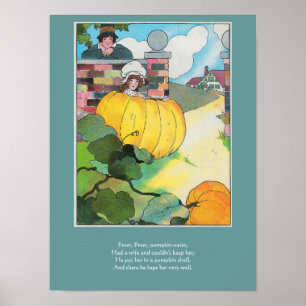 Peter Pumpkin-Eater Mother Goose Kinderzimmer Rhym Poster