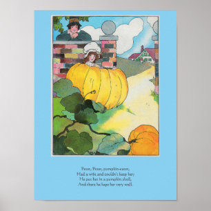 Peter Pumpkin-Eater Mother Goose Kinderzimmer Rhym Poster
