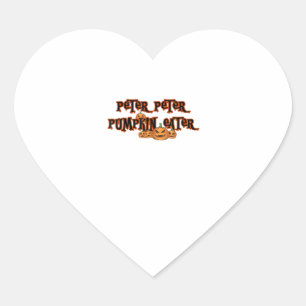 Peter Pumpkin Eater Pumpkin Pie Lover Halloween Th Herz-Aufkleber
