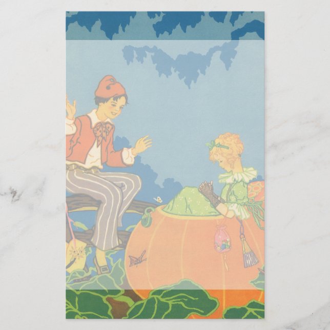 Peter Pumpkin Eater, Vintages Kinderzimmer Rhyme Briefpapier (Vorderseite)