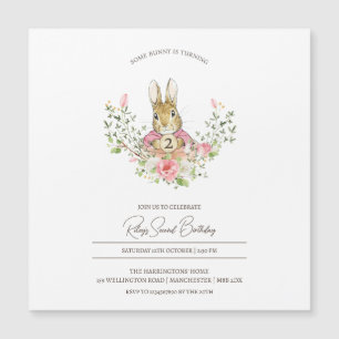 Peter Rabbit Anniversaire Invitation magnétique