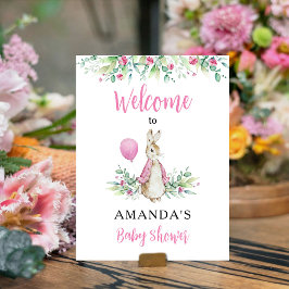 Peter Rabbit Baby Dusche Willkommen Poster