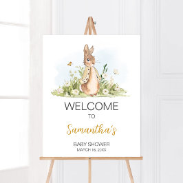 Peter Rabbit Baby Dusche Willkommen Poster