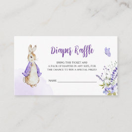 Peter Rabbit Baby Duwer Diaper Raffle Begleitkarte