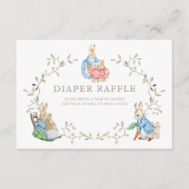 Peter Rabbit Baby Duwer Diaper Raffle Begleitkarte