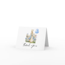 Peter Rabbit Baby Shower Boy Danke, Cards