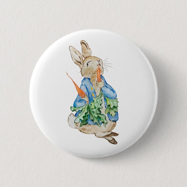 Peter Rabbit Baby Shower Button (Vorderseite)
