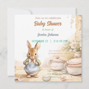 Peter Rabbit Baby Shower Einladung