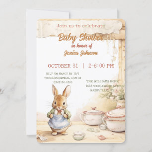 Peter Rabbit Baby Shower Einladung