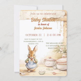 Peter Rabbit Baby Shower Einladung