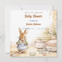 Peter Rabbit Baby Shower Einladung