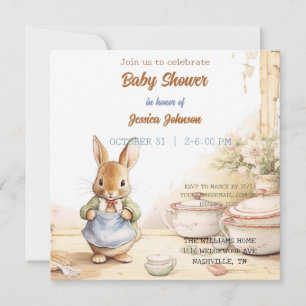 Peter Rabbit Baby Shower Einladung