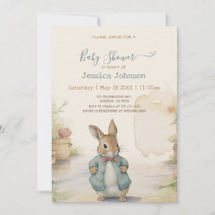 Peter Rabbit Baby Shower Einladung