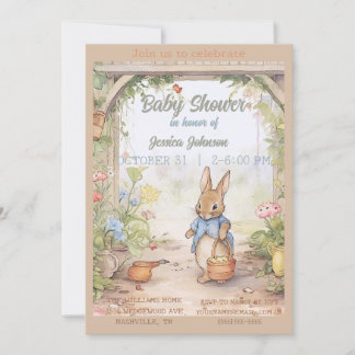 Peter Rabbit Baby Shower Einladung
