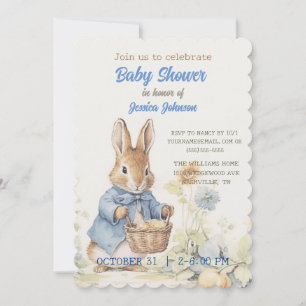 Peter Rabbit Baby Shower Einladung