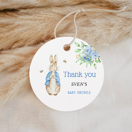Peter Rabbit Baby Shower Geschenkanhänger
