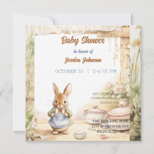 Peter Rabbit Baby shower Invitation
