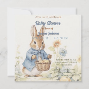 Peter Rabbit Baby shower Invitation