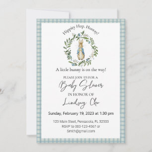 Peter Rabbit Baby shower Invitation modifiable