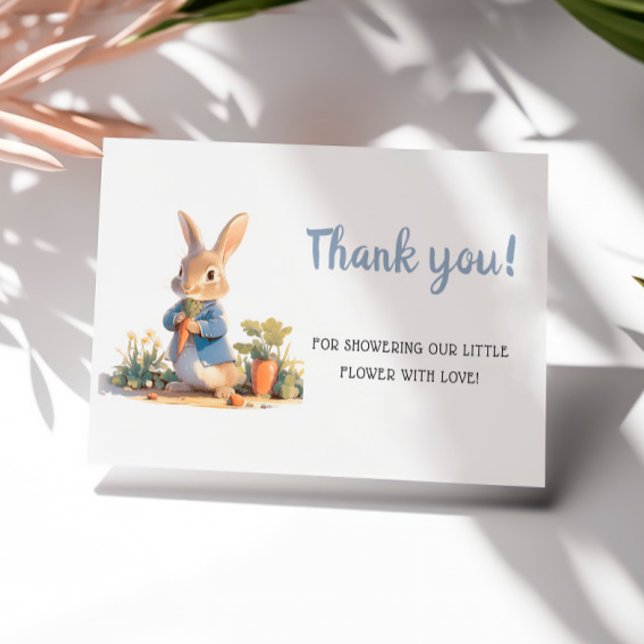 Peter Rabbit Baby Shower Vielen Dank Karte (Von Creator hochgeladen)