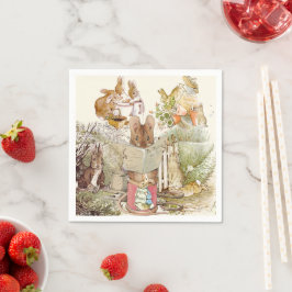 Peter Rabbit Beatrix Potter Collage Vintag Serviette