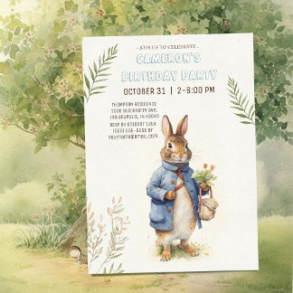 Peter Rabbit Birthday Einladung