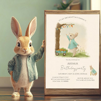 Peter Rabbit Birthday & Game Einladung