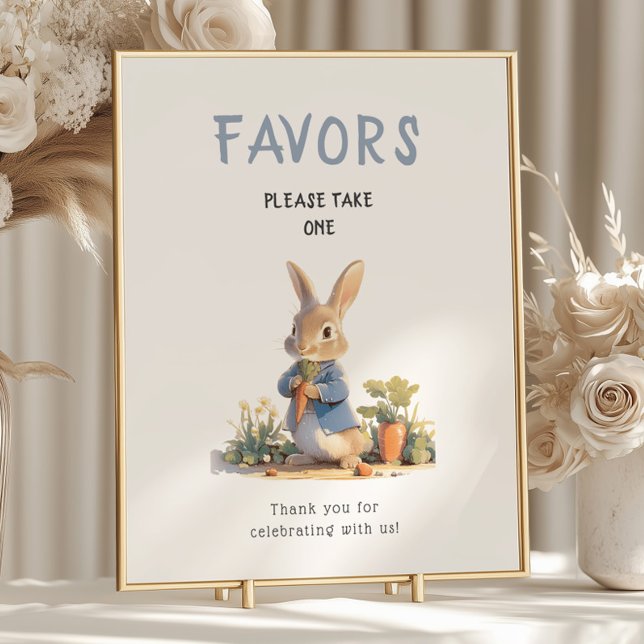 Peter Rabbit Blue Baby Duwer Favorit Sign Poster (Von Creator hochgeladen)
