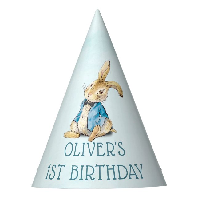 Peter Rabbit Blue Boy Birthday Paper Partyhütchen (Vorderseite)