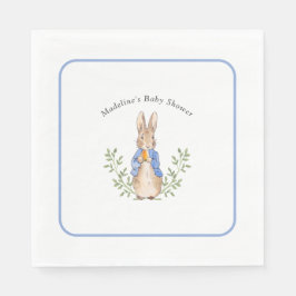 Peter Rabbit Blue Vintag Baby Dusche Serviette