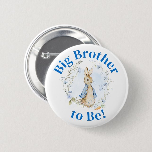 Peter Rabbit Boy "Big Brother-to-Be"-Taste Button (Vorne & Hinten)