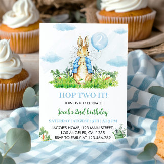 Peter Rabbit Boy Birthday Einladung