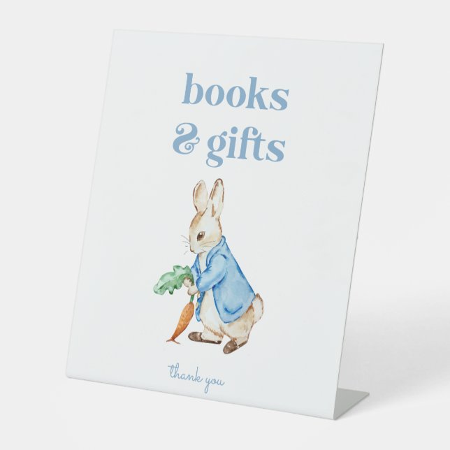 Peter Rabbit Bücher und Geschenke Baby Dusche Zeic Sockelschild (Vorderseite)