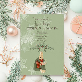 Peter Rabbit Christmas Baby Shower Einladung