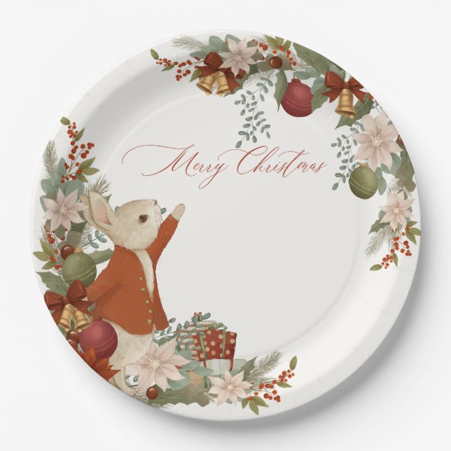 Peter Rabbit Christmas Pappteller (Vorderseite)