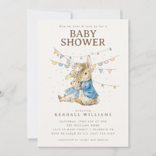 Peter Rabbit Confetti Baby Shower Einladung