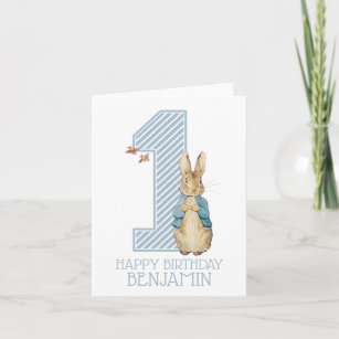 Peter Rabbit   Erste Geburtstagskarte Dankeskarte