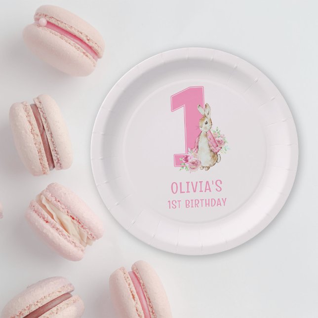 Peter Rabbit | Erster Geburtstag Pappteller (Von Creator hochgeladen)