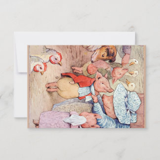 Peter Rabbit (Ferkel) Gewebepapier Dankeskarte