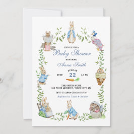 Peter Rabbit Garden Baby Shower Einladung