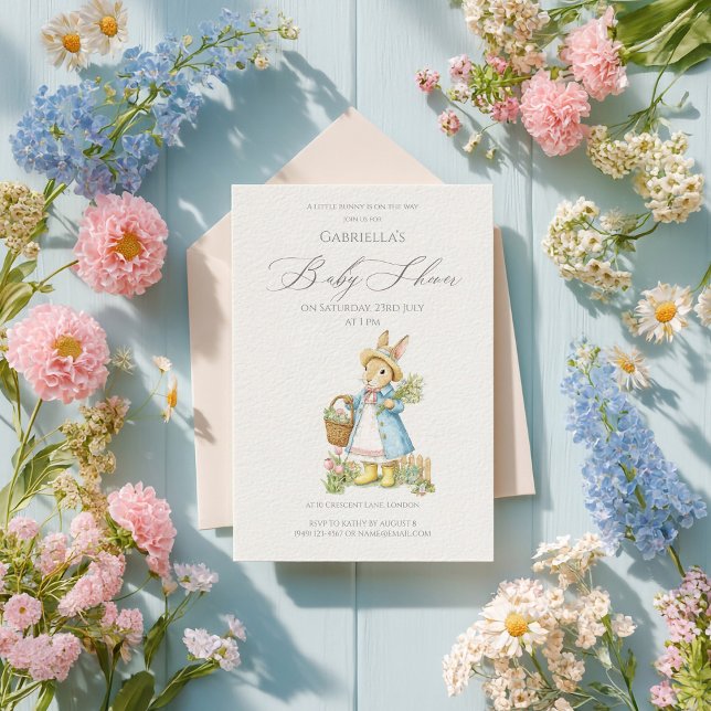 Peter Rabbit Garden Baby Shower Einladung (Von Creator hochgeladen)