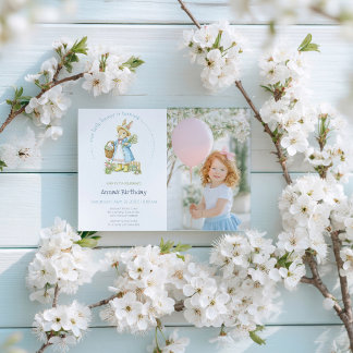 Peter Rabbit Garden Birthday Einladung