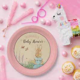 Peter Rabbit Girl Babyshower Pappteller