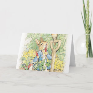 Peter Rabbit im Garten - Beatrix Potter Karte