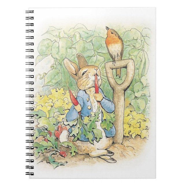 Peter Rabbit im Garten - Beatrix Potter Notizblock (Vorderseite)
