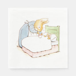 Peter Rabbit in Bed (wird von seiner Mutter Gefütt Serviette
