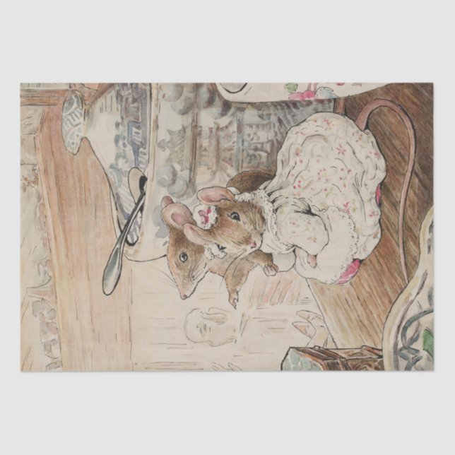 Peter Rabbit (Mäuse) Gewebe Seidenpapier (Vorderseite)