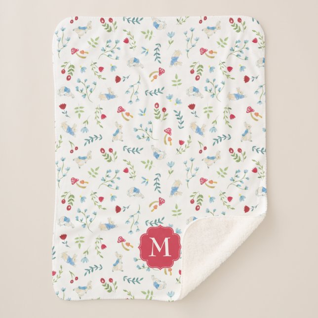 Peter Rabbit | Muster des Waldes Sherpadecke (Vorderseite)