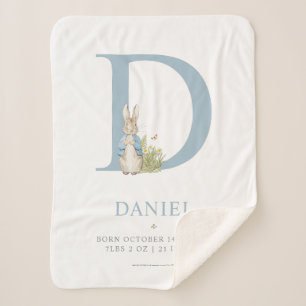 Peter Rabbit   Personalisierter Buchstabe D Sherpadecke